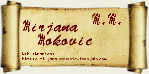 Mirjana Moković vizit kartica